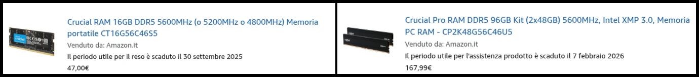 96GB for 167€, ordered in February 2024.